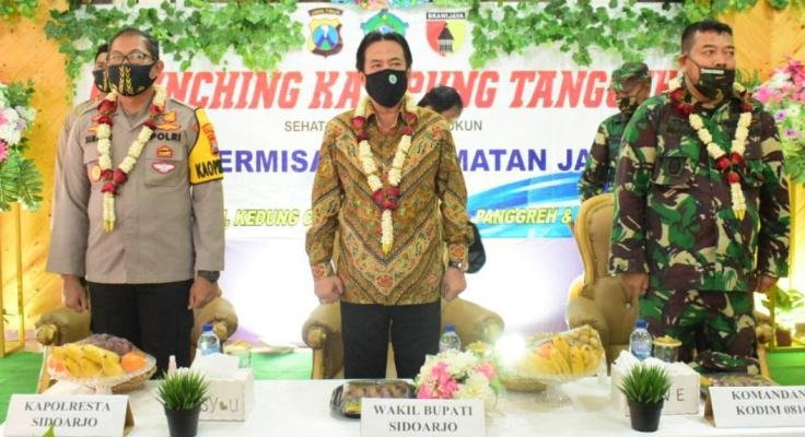 Launching Enam Desa Kampung Tangguh Semeru di Kecamatan Jabon Sidoarjo
