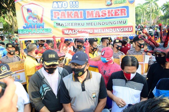 Sosialisasi Pencegahan Covid di Pondok Pesantren An-Nafi’iyah Kenongo Tulangan