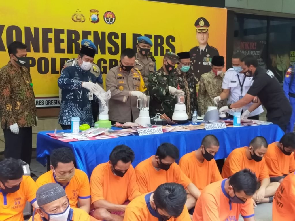 Polres Gresik Tangkap 54 Pelaku Narkoba, Empat Diantaranya Anak Anak
