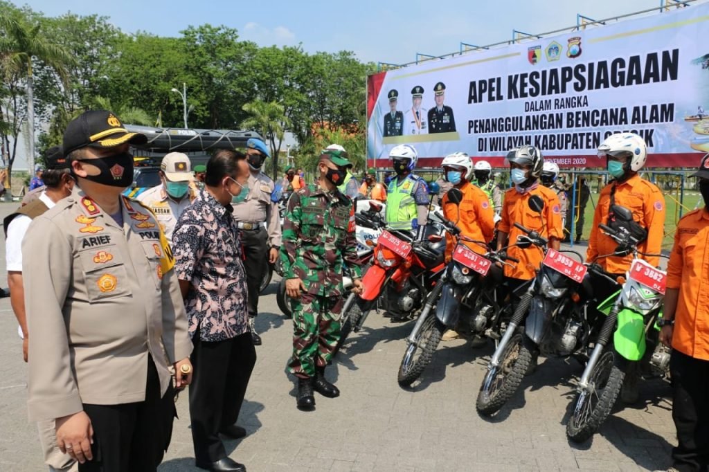 Kapolres Gresik Gelar Apel Kesiap Siagaan bencana
