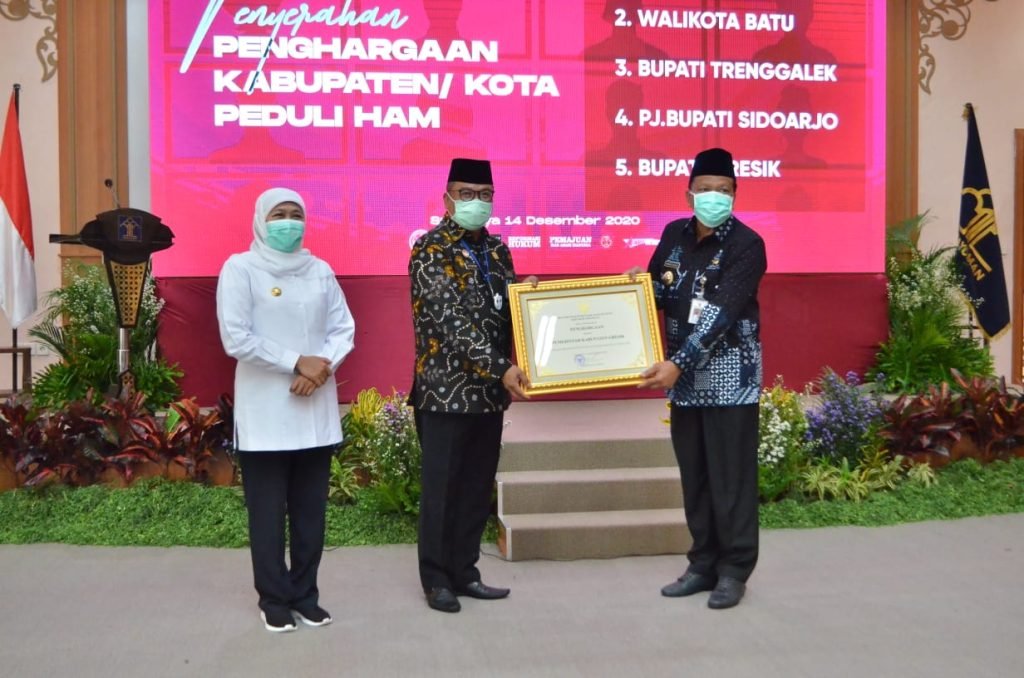 Gresik Dinobatkan Sebagai Kabupaten Peduli HAM