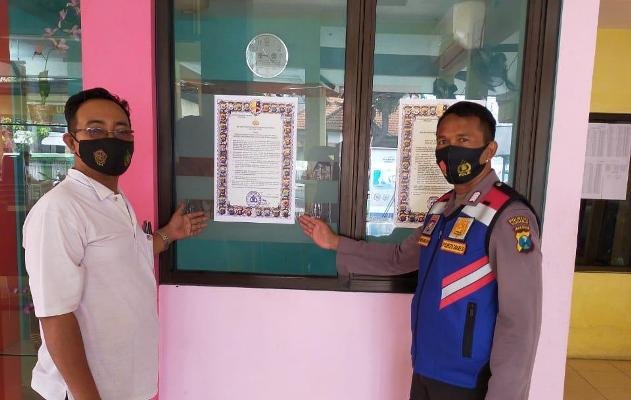 Polresta Sidoarjo dan Polsek Jajaran Pasang Maklumat Kapolri