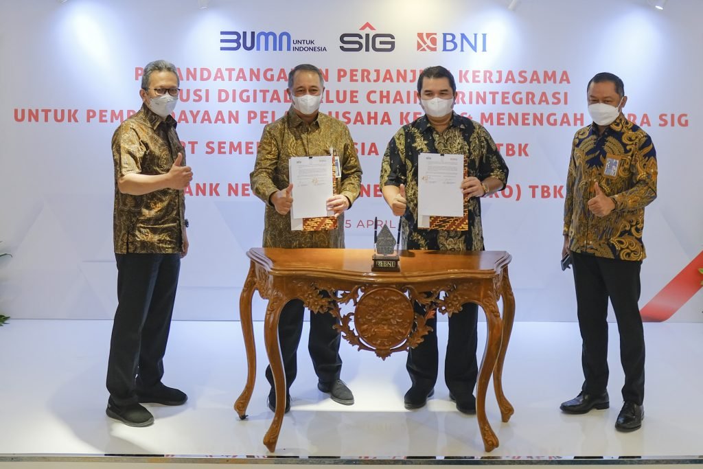SIG dan BNI Kerja Sama Solusi Digital Value Chain untuk Mitra SIG