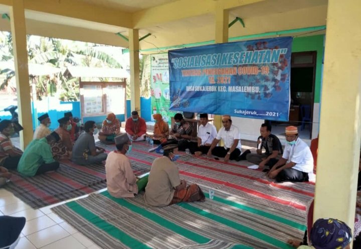 Pemdes Sukajeruk Laksanakan Sosialisasi Prokes dan Vaksinasi Covid-19