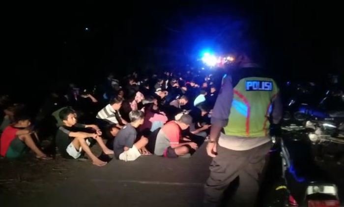 Ratusan Joki Balap Liar dan Motornya Diamankan Polisi di Wlingi Blitar