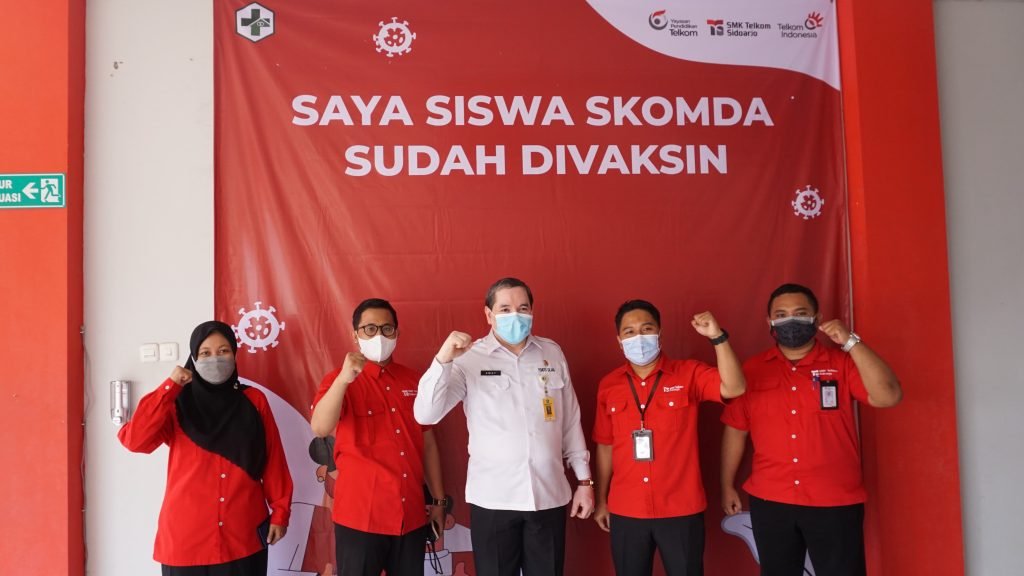 SMK Telkom Sidoarjo Tinggal 3% Siswa yang Belum Vaksin