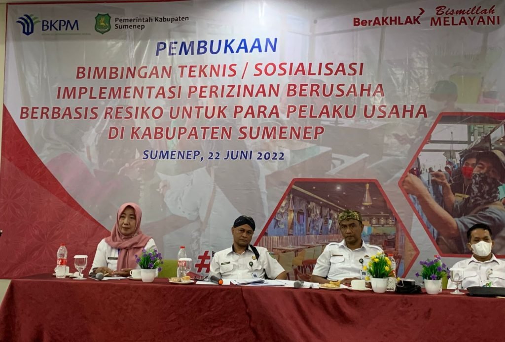 Permudah Pelayanan, DPMPTS dan Naker Sumenep Gelar Sosialisasi Implimentasi Perizinan