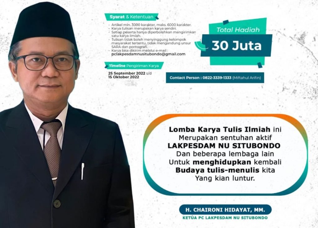 LAKPESDAM NU Situbondo Gelar Lomba Karya Tulis Ilmiah