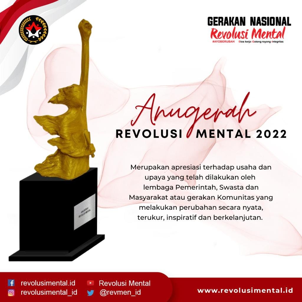 Anugerah Revolusi Mental untuk Pelopor Perubahan, Yuk Daftar
