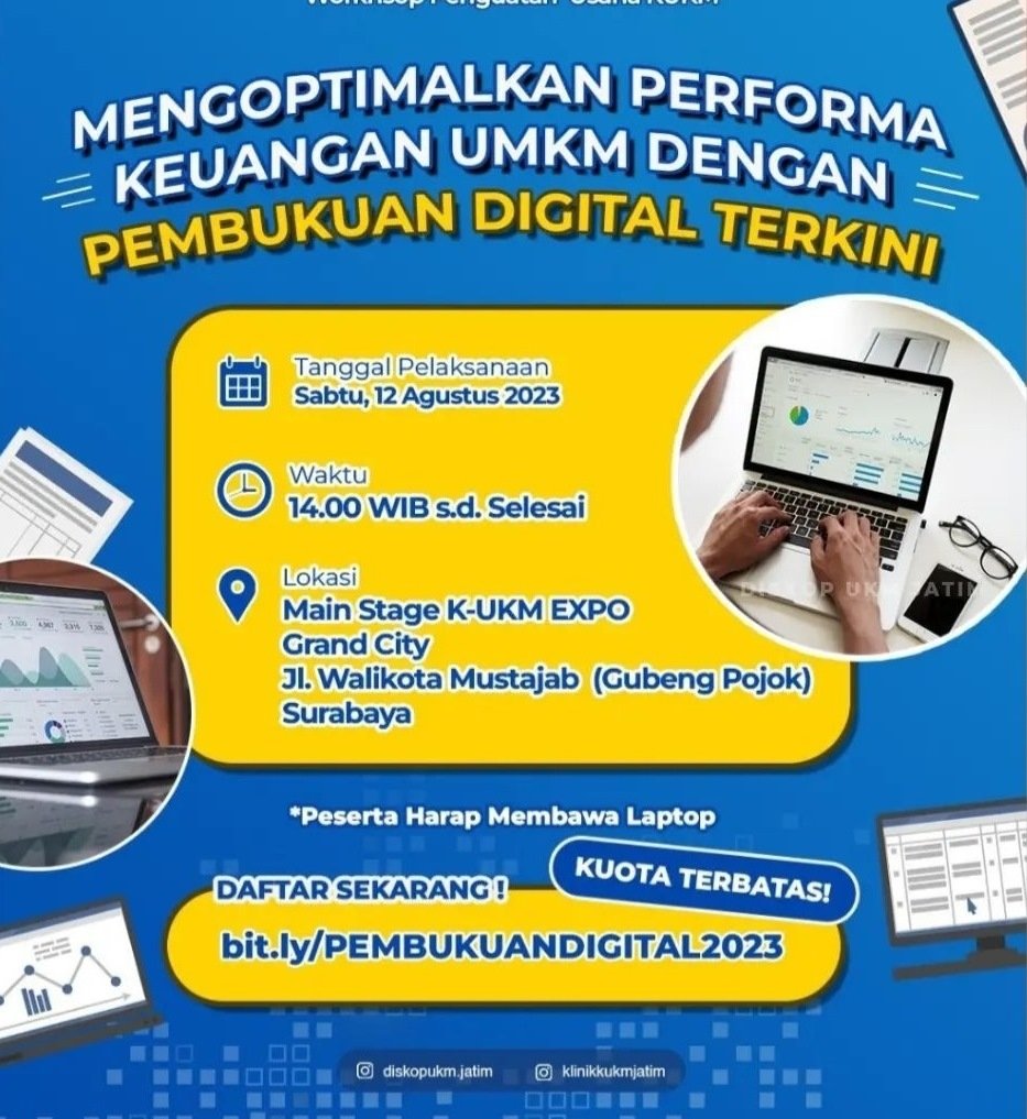 Diskop UKM Jatim akan Adakan Pelatihan Pembukuan Digital