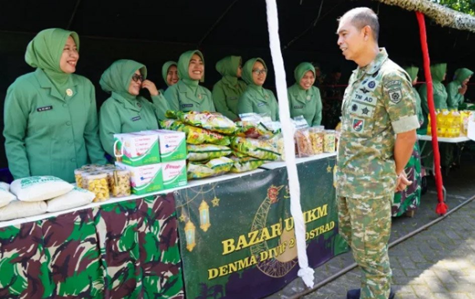 Dukung UMKM Lokal, Divif 2 Kostrad Gelar Bazar Ramadan di Singosari